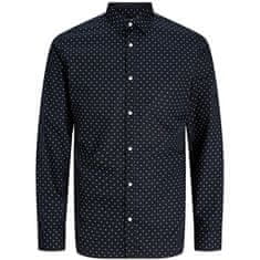 Jack&Jones Pánska košeľa JJJOE Slim Fit 12260131 Black (Veľkosť L)