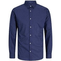 Jack&Jones Pánska košeľa JJJOE Slim Fit 12260131 Navy Blazer (Veľkosť L)