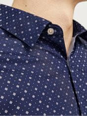 Jack&Jones Pánska košeľa JJJOE Slim Fit 12260131 Navy Blazer (Veľkosť L)