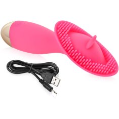 XSARA Stimulátor klitorisu, turbo stimulační výčnělky a masážní jazýček, masturbátor pro ženy - 72503719
