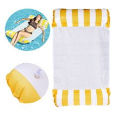 JOKOMISIADA Nafukovací žltý matrac na plávanie Hojdacia sieť na vodu do bazéna a na pláž SP0758 ZO