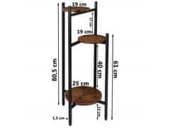 Wellhox Tretorri Rustikálny stojan na kvety v podkroví