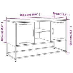 Vidaxl TV skrinka ružová 100,5x39x60,5 cm oceľ