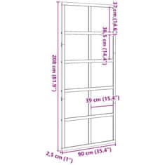 Vidaxl Dvere do stodoly biele 90x208 cm masívna borovica