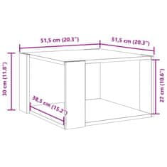 Vidaxl Konferenčný stolík hnedý dub 51,5x51,5x30 cm kompozitné drevo