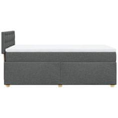 Petromila vidaXL Boxspring posteľ s matracom tmavosivá 90x200 cm látka