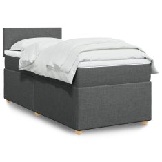 Petromila vidaXL Boxspring posteľ s matracom tmavosivá 90x190 cm látka