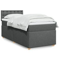 shumee Boxspring posteľ s matracom tmavosivá 100x200 cm látka