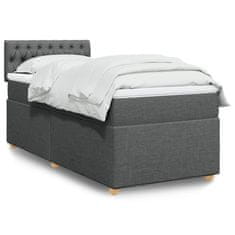 Petromila vidaXL Boxspring posteľ s matracom tmavosivá 90x190 cm látka