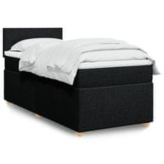 shumee Boxspring posteľ s matracom čierna 100x200 cm látka