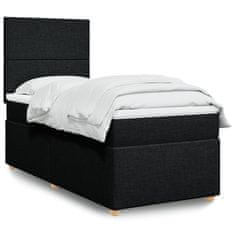 shumee Boxspring posteľ s matracom čierna 100x200 cm látka