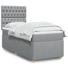 shumee Boxspring posteľ s matracom bledosivý 100x200 cm látka