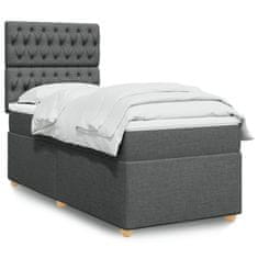 shumee Boxspring posteľ s matracom tmavosivá 90x190 cm látka