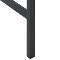 Petromila vidaXL Barový stolík, čierny 50x50x110 cm, oceľ s práškovou úpravou