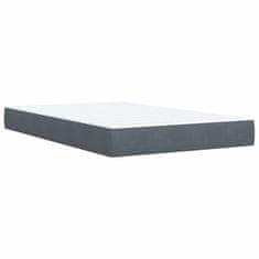 Petromila vidaXL Boxspring posteľ s matracom, tmavosivá 120x190 cm, zamat