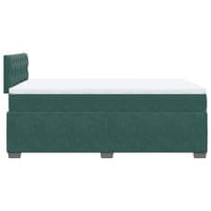 Petromila vidaXL Boxspring posteľ s matracom, tmavozelená 120x190cm, zamat