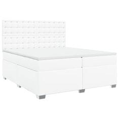 Petromila vidaXL Boxspring posteľ s matracom biela 200x200 cm umelá koža