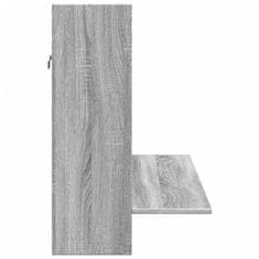 Petromila vidaXL Nástenný stolík sivý sonoma 105x48x75 cm kompozitné drevo