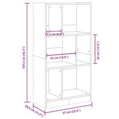 Petromila vidaXL Knižnica čierna 57x28,5x107,5 cm kompozitné drevo