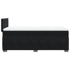 Petromila vidaXL Boxspring posteľ s matracom čierna jednolôžková zamat (iba AU)