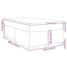 Petromila vidaXL Boxspring posteľ s matracom tmavosivý 120x200 cm látka