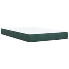 Petromila vidaXL Boxspring posteľ s matracom, tmavozelená 120x190cm, zamat