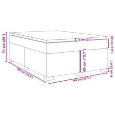 Petromila vidaXL Boxspring posteľ s matracom tmavosivá 140x190 cm látka