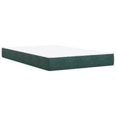 Petromila vidaXL Boxspring posteľ s matracom, tmavozelená 120x190cm, zamat