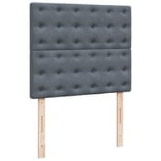 Petromila vidaXL Boxspring posteľ s matracom, tmavosivá 120x190 cm, zamat