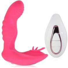 XSARA Samonosný vibrátor do vagíny a na klitoris voděodolný masažér na dálkové ovládání - 71930623