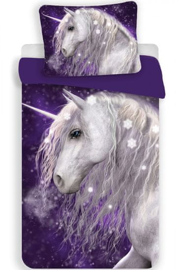 BrandMac Unicorn Purple bedding set 140×200cm, 70×90 cm