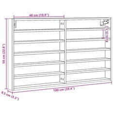 Petromila vidaXL Vitrína dub sonoma 100x8,5x58 cm kompozitné drevo