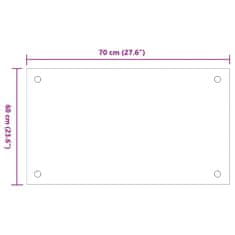 Vidaxl Kuchynské zásteny 2ks čierne 70x60 cm tvrdené sklo