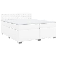 Petromila vidaXL Boxspring posteľ s matracom biela 200x200 cm umelá koža