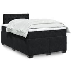 shumee Boxspring posteľ s matracom čierna 120x190 cm zamat