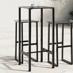Petromila vidaXL Barový stolík, čierny 50x50x110 cm, oceľ s práškovou úpravou