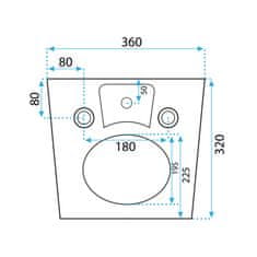 REA REA Carlo Mini závesný bidet, lesklá čierna REA-C6380 - Rea