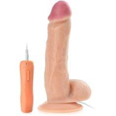 XSARA Realistický penis se zvýrazněnými varlaty, rotační dildo na přísavce - 75258504