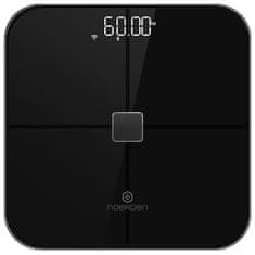 Noerden múdra váha SENSORI Black / nosnosť 180 kg / Bluetooth 4.0 / Wi-Fi / 10 telesných parametrov / čierna / SK app