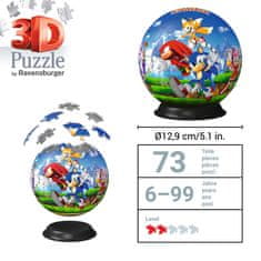 Ravensburger Puzzle 115921 Puzzle-Ball Sonic the Hedgehog
