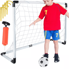 Trizand Detský futbalový set: bránka, lopta a pumpa, plastový rám, rozmery 120x40x80 cm