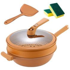Cool Mango Claywok – nepriľnavý hlinený wok – hlinená panvica, keramický wok, nepriľnavý riad