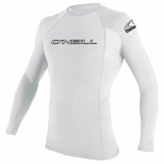O'Neill Pánske lycrové tričko Basic Skins Crew, dlhý rukáv biela 3XL