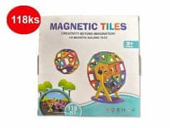 Magnetic Tiles Magnetická stavebnica 118ks - Magnetic Tiles