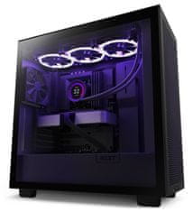 NZXT skriňa H7 Flow edition / ATX / 2x 120 mm fan / USB-C / 2x USB / presklená bočnica / mesh panel / čierna