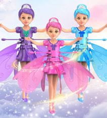 CAB Toys Lietajúca bábika Magic Princes - fialová
