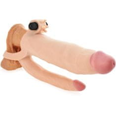 XSARA Návlek zvětšující objem a prodlužující +6 cm * ohromný silný penis, análně-vaginální dildo, strap-on - 70843604