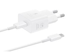 SAMSUNG Originálna rýchlonabíjačka EP-T2510EWE + dátový kábel USB-C EP-DN980BWE 25W biela (OOB Bulk)