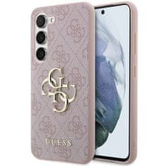 Guess Zadný kryt PU 4G Metal Logo pre Samsung Galaxy A35 5G Pink