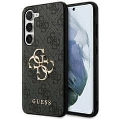 Guess Zadný kryt PU 4G Metal Logo pre Samsung Galaxy A35 5G Grey